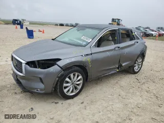 2019 Infiniti QX50 LUXE with VIN 3PCAJ5M36KF108856, listed as a Copart auction lot 50339835 with 115,868 mi miles and Salvage Title. Bid and sale history available at carsss.com. Image 1.