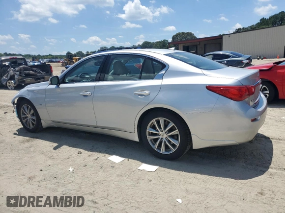 2014 Infiniti Q50 Premium with VIN JN1BV7AR7EM697072, listed as a Copart auction lot 60526535 with 227,626 mi miles and Salvage title. Bid and sale history available at DreamBid. Image 2.