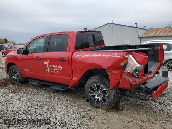 2023 Nissan Titan SV z VIN 1N6AA1EDXPN100457, wystawiony jako Copart lot #81621194 z przebiegiem 21 820 mil mil oraz Szkoda całkowita • Salvage title. Historia ofert i sprzedaży dostępna na DreamBid. Obrazek 2.