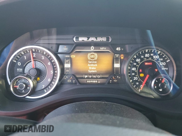 2022 Ram 1500 Big Horn with VIN 1C6RREFG0NN472389, listed as a Copart auction lot 86263364 with 37,083 mi miles and Salvage title. Bid and sale history available at DreamBid. Image 9.