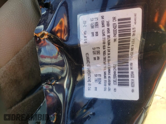 2004 Chrysler Sebring LXi z VIN 1C3EL55R04N124512, wystawiony jako Copart lot #78314743 z przebiegiem Nie podano mil oraz Nie do naprawy • Non repairable. Historia ofert i sprzedaży dostępna na DreamBid. Obrazek 12.