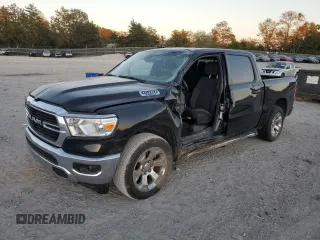 2021 Ram 1500 Big Horn z VIN 1C6RREFG2MN812561, wystawiony jako Copart lot #75305674 z przebiegiem Nie podano mil oraz Szkoda całkowita • Salvage title. Historia ofert i sprzedaży dostępna na DreamBid. Obrazek 1.