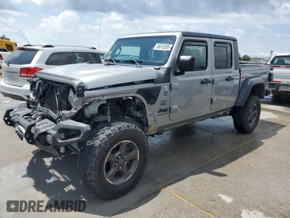 2020 Jeep Gladiator Sport S with VIN 1C6JJTAG9LL149872, listed as a Copart auction lot 58518095 with 118,910 mi miles and Salvage title. Bid and sale history available at DreamBid. Image 1.