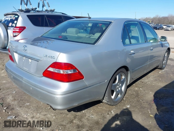 2005 Lexus LS 430 z VIN JTHBN36F555019840, wystawiony jako IAAI lot #41427719 z przebiegiem 131 267 mil mil oraz . Historia ofert i sprzedaży dostępna na DreamBid. Obrazek 4.