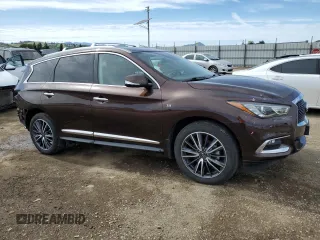 2019 Infiniti QX60 Pure with VIN 5N1DL0MM5KC524862, listed as a Copart auction lot 52144065 with 20,590 mi miles and Salvage title. Bid and sale history available at DreamBid. Image 4.