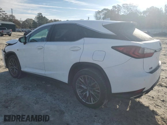 2020 Lexus RX 350 F Sport with VIN 2T2SZMDAXLC235598, listed as a Copart auction lot 82036884 with 47,168 mi miles and Salvage title. Bid and sale history available at DreamBid. Image 2.