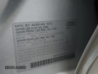 2013 Audi allroad Premium Plus with VIN WA1UFAFL0DA141152, listed as a Copart auction lot 52128115 with 151,210 mi miles and Non Repairable. Bid and sale history available at carsss.com. Image 12.