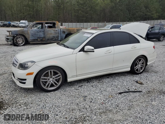 2012 Mercedes-Benz C-Class C 300 Sport with VIN WDDGF8BB3CR233158, listed as a Copart auction lot 49385975 with 132,074 mi miles and Salvage Title. Bid and sale history available at carsss.com. Image 1.