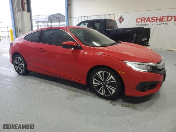 2017 Honda Civic Coupe EX-T with VIN 2HGFC3B31HH351566, listed as a Copart auction lot 44415115 with 165,749 mi miles and Salvage Title. Bid and sale history available at carsss.com. Image 4.