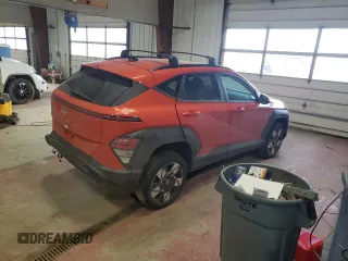 2024 Hyundai Kona SEL with VIN KM8HCCAB8RU083917, listed as a Copart auction lot 51672045 with 17,456 mi miles and Salvage Title. Bid and sale history available at carsss.com. Image 3.