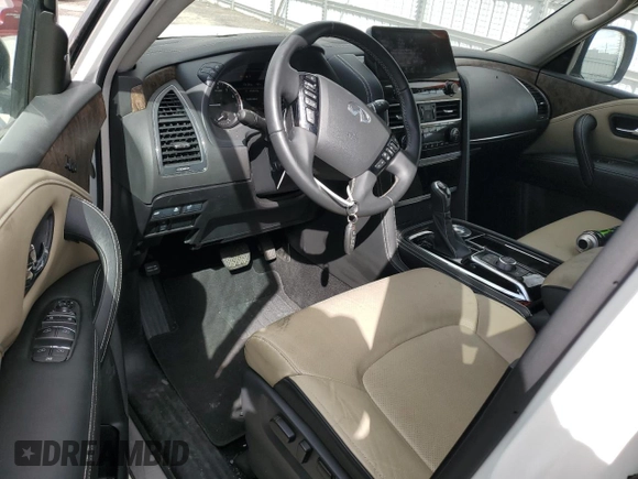 2022 Infiniti QX80 PREMIUM SELECT with VIN JN8AZ2AF5N9741437, listed as a Copart auction lot 44425225 with 9,677 mi miles and Salvage Title. Bid and sale history available at carsss.com. Image 8.