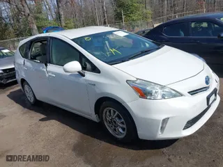 2013 Toyota Prius v Two with VIN JTDZN3EU0D3224850, listed as a IAAI auction lot 41666805 with 96,702 mi miles. Bid and sale history available at carsss.com. Image 1.