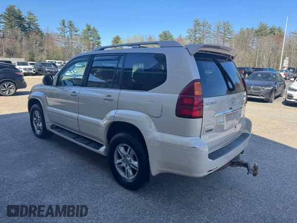 2003 Lexus GX 470 z VIN JTJBT20X830007160, wystawiony jako Copart lot #58235005 z przebiegiem 237 159 mil mil oraz Czysty tytuł • Clean title. Historia ofert i sprzedaży dostępna na DreamBid. Obrazek 3.