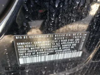 2015 Volkswagen Jetta Sedan 1.8T SE w/Connectivity with VIN 3VWD07AJXFM239480, listed as a Copart auction lot 47107385 with 0 mi miles and Salvage Title. Bid and sale history available at carsss.com. Image 12.