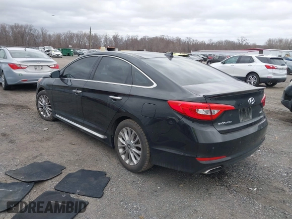 2015 Hyundai Sonata Limited with VIN 5NPE34AF3FH106073, listed as a IAAI auction lot 41705413 with 107,405 mi miles and . Bid and sale history available at carsss.com. Image 3.
