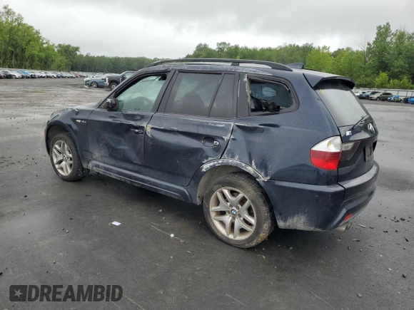 2007 BMW X3 3.0si with VIN WBXPC93477WF16698, listed as a Copart auction lot 61415625 with Not provided miles and Salvage title. Bid and sale history available at DreamBid. Image 2.