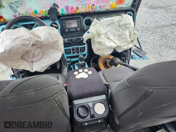 2018 Jeep Wrangler Unlimited Sport S z VIN 1C4HJXDGXJW299558, wystawiony jako Copart lot #58648855 z przebiegiem Nie podano mil oraz Szkoda całkowita • Salvage title. Historia ofert i sprzedaży dostępna na DreamBid. Obrazek 8.