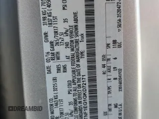 2016 Ford F-150 XL with VIN 1FTNF1EG1GKD72171, listed as a Copart auction lot 48471715 with 22,948 mi miles and Salvage title. Bid and sale history available at DreamBid. Image 12.