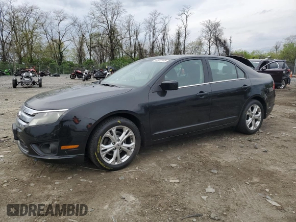 2012 Ford Fusion SE with VIN 3FAHP0HAXCR291550, listed as a Copart auction lot 52867765 with 134,162 mi miles and Salvage title. Bid and sale history available at DreamBid. Image 1.