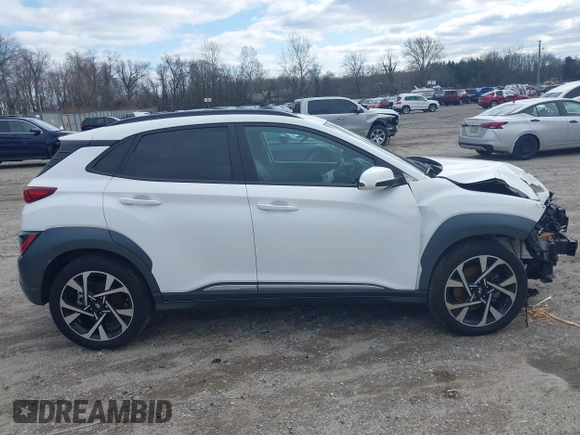 2022 Hyundai Kona Limited with VIN KM8K5CA39NU791533, listed as a IAAI auction lot 41738274 with 50,379 mi miles. Bid and sale history available at carsss.com. Image 13.