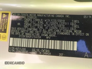 2015 Lexus RX 350 with VIN 2T2ZK1BA0FC154358, listed as a IAAI auction lot 42031264 with 86,040 mi miles and . Bid and sale history available at carsss.com. Image 9.