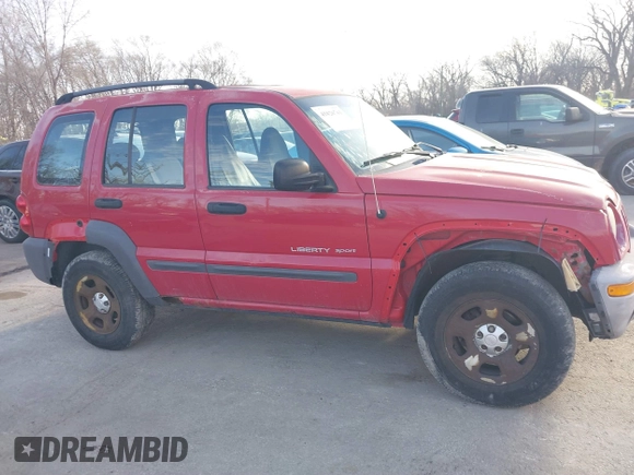2003 Jeep Liberty Sport with VIN 1J4GL48K33W729642, listed as a IAAI auction lot 41826761 with 196,989 mi miles. Bid and sale history available at carsss.com. Image 6.