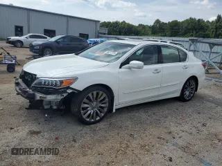 2016 Acura RLX Tech Pkg with VIN JH4KC1F53GC001482, listed as a Copart auction lot 66372724 with 34,958 mi miles and Salvage Title. Bid and sale history available at carsss.com. Image 1.