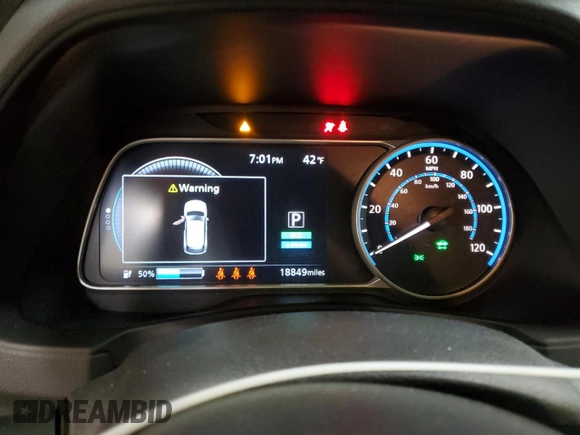2022 Nissan LEAF SV Plus with VIN 1N4BZ1CV1NC560214, listed as a Copart auction lot 82192504 with 18,849 mi miles and Salvage Title. Bid and sale history available at DreamBid. Image 9.