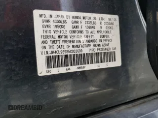 2005 Acura TSX with VIN JH4CL96985C033699, listed as a Copart auction lot 55130015 with 260,046 mi miles and Salvage title. Bid and sale history available at DreamBid. Image 12.