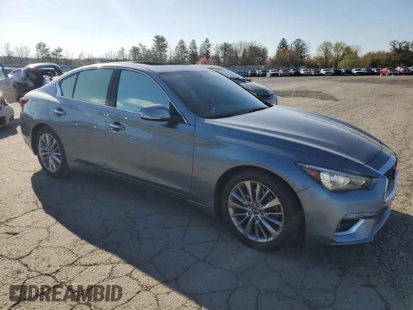 2019 Infiniti Q50 Luxe z VIN JN1EV7AR4KM554346, wystawiony jako Copart lot #53628745 z przebiegiem 57 795 mil mil oraz Szkoda całkowita • Salvage title. Historia ofert i sprzedaży dostępna na DreamBid. Obrazek 4.