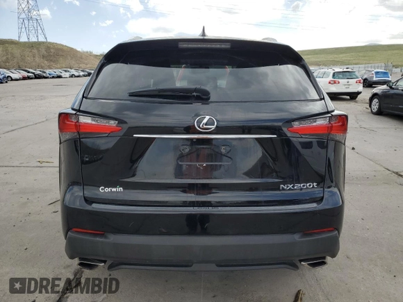 2015 Lexus NX 200t with VIN JTJBARBZ7F2010296, listed as a Copart auction lot 53745455 with 108,862 mi miles and Salvage Title. Bid and sale history available at carsss.com. Image 6.