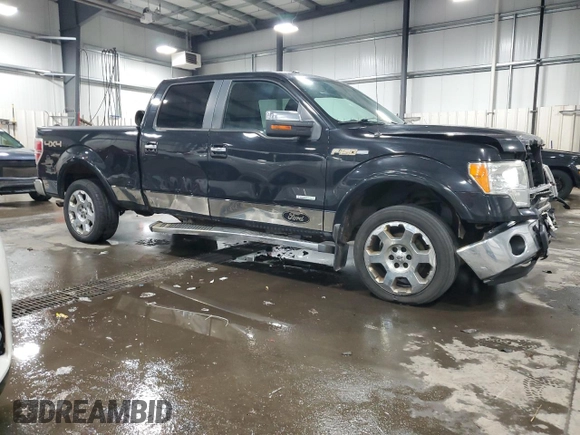2012 Ford F-150 XL with VIN 1FTFW1ET8CFA13985, listed as a Copart auction lot 52502015 with 294,118 mi miles and Salvage Title. Bid and sale history available at DreamBid. Image 4.