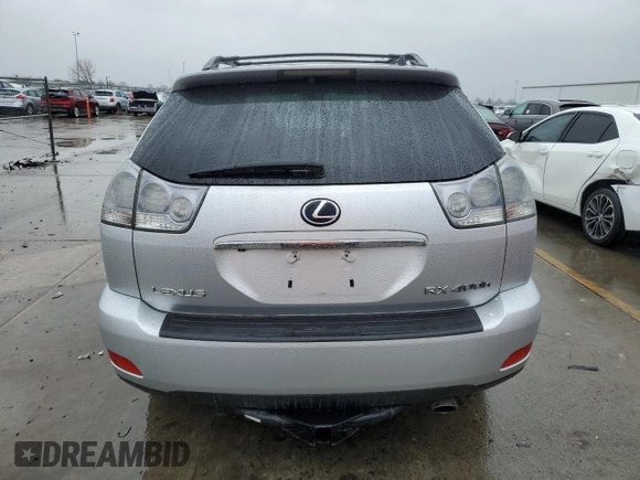 2008 Lexus RX 400h with VIN JTJGW31U482008809, listed as a Copart auction lot 43714545 with Not Provided miles and Salvage Title. Bid and sale history available at DreamBid. Image 6.