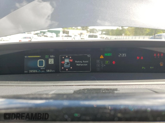 2021 Toyota Prius LE with VIN JTDKAMFP6M3190117, listed as a Copart auction lot 52938355 with 39,569 mi miles and Salvage title. Bid and sale history available at DreamBid. Image 9.