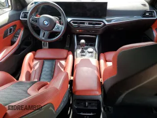 2024 BMW M3 Competition with VIN WBS33AY07RFR51488, listed as a Copart auction lot 61387385 with Not provided miles and Salvage title. Bid and sale history available at DreamBid. Image 8.