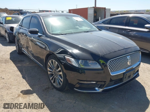 2017 Lincoln Continental Select with VIN 1LN6L9SK0H5614805, listed as a IAAI auction lot 41859275 with 123,655 mi miles. Bid and sale history available at carsss.com. Image 1.