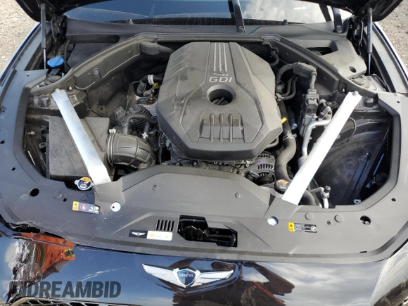 2023 Genesis G70 2.0T with VIN KMTG34TA7PU116043, listed as a Copart auction lot 59585225 with 8,021 mi miles and Salvage title. Bid and sale history available at DreamBid. Image 11.