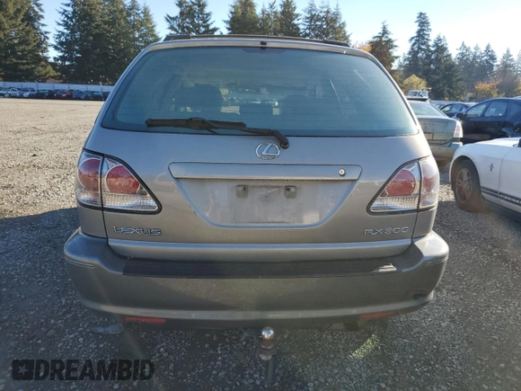 2001 Lexus RX 300 with VIN JTJGF10U710089943, listed as a Copart auction lot 78927544 with 228,152 mi miles and Salvage Title. Bid and sale history available at carsss.com. Image 6.