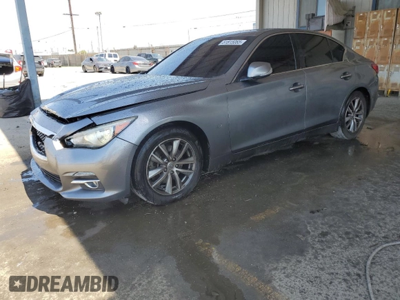 2015 Infiniti Q50 Premium with VIN JN1BV7AP4FM352677, listed as a Copart auction lot 51815065 with 115,849 mi miles and Salvage Title. Bid and sale history available at carsss.com. Image 1.