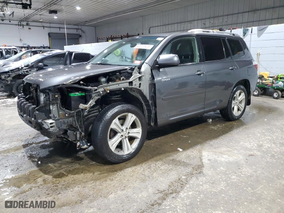 2009 Toyota Highlander Sport with VIN JTEES43A092132782, listed as a Copart auction lot 45700405 with 254,675 mi miles and Salvage Title. Bid and sale history available at carsss.com. Image 1.