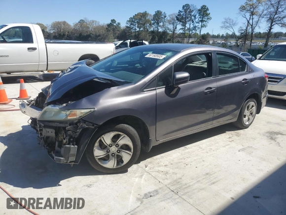 2014 Honda Civic Sedan LX with VIN 19XFB2F53EE077334, listed as a Copart auction lot 50168505 with 240,017 mi miles and Salvage Title. Bid and sale history available at carsss.com. Image 1.