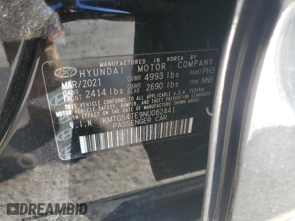 2022 Genesis G70 3.3T с VIN KMTG54TE9NU082441, выставлен на аукционе Copart как лот 88788925 с пробегом 42 223 миль миль и Списание • Salvage title. История ставок и продаж доступна на DreamBid. Изображение 12.