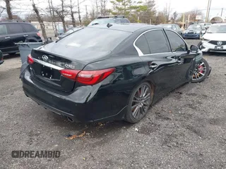 2018 Infiniti Q50 Red Sport 400 with VIN JN1FV7AR4JM481806, listed as a IAAI auction lot 40968949 with 80,924 mi miles and . Bid and sale history available at DreamBid. Image 4.