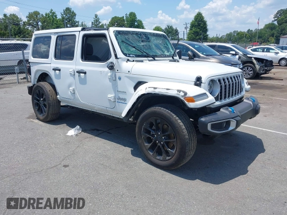 2024 Jeep Wrangler Sahara with VIN 1C4RJXP64RW270463, listed as a IAAI auction lot 42598295 with 36,251 mi miles and . Bid and sale history available at DreamBid. Image 1.