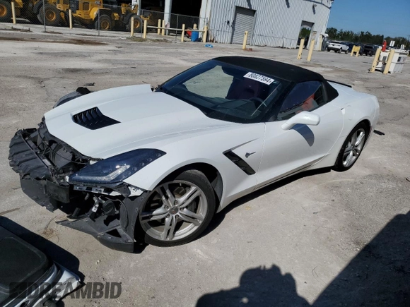 2016 Chevrolet Corvette 2LT with VIN 1G1YD3D73G5112944, listed as a Copart auction lot 80827594 with 56,827 mi miles and Salvage Title. Bid and sale history available at carsss.com. Image 1.