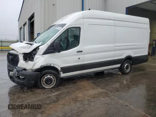 2023 Ford Transit Cargo with VIN 1FTBR3X80PKB02196, listed as a Copart auction lot 85529414 with 89,528 mi miles and Salvage Title. Bid and sale history available at DreamBid. Image 1.