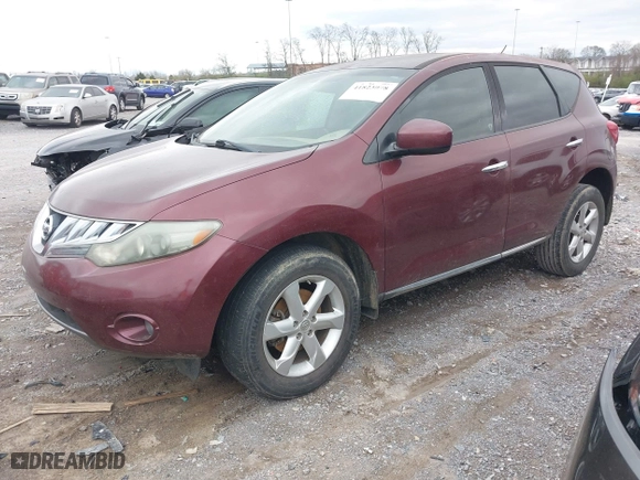2009 Nissan Murano SL with VIN JN8AZ18U19W101554, listed as a IAAI auction lot 41823098 with 239,204 mi miles. Bid and sale history available at carsss.com. Image 17.