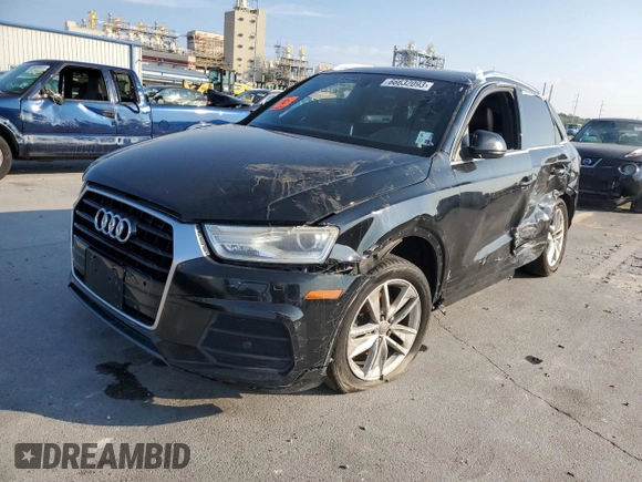 2016 Audi Q3 Premium Plus z VIN WA1BFCFS4GR010984, wystawiony jako Copart lot #40075454 z przebiegiem 108 463 mil mil oraz Szkoda całkowita • Salvage title. Historia ofert i sprzedaży dostępna na DreamBid. Obrazek 1.