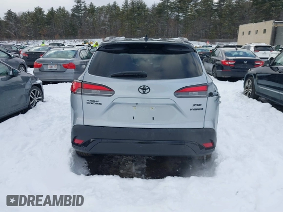 2024 Toyota Corolla Cross Hybrid S with VIN 7MUFBABGXRV063045, listed as a IAAI auction lot 41489096 with 9,736 mi miles and . Bid and sale history available at DreamBid. Image 16.