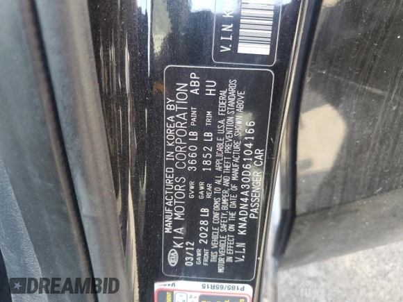 2013 Kia Rio EX z VIN KNADN4A30D6104166, wystawiony jako Copart lot #62711245 z przebiegiem 129 718 mil mil oraz Szkoda całkowita • Salvage title. Historia ofert i sprzedaży dostępna na DreamBid. Obrazek 12.